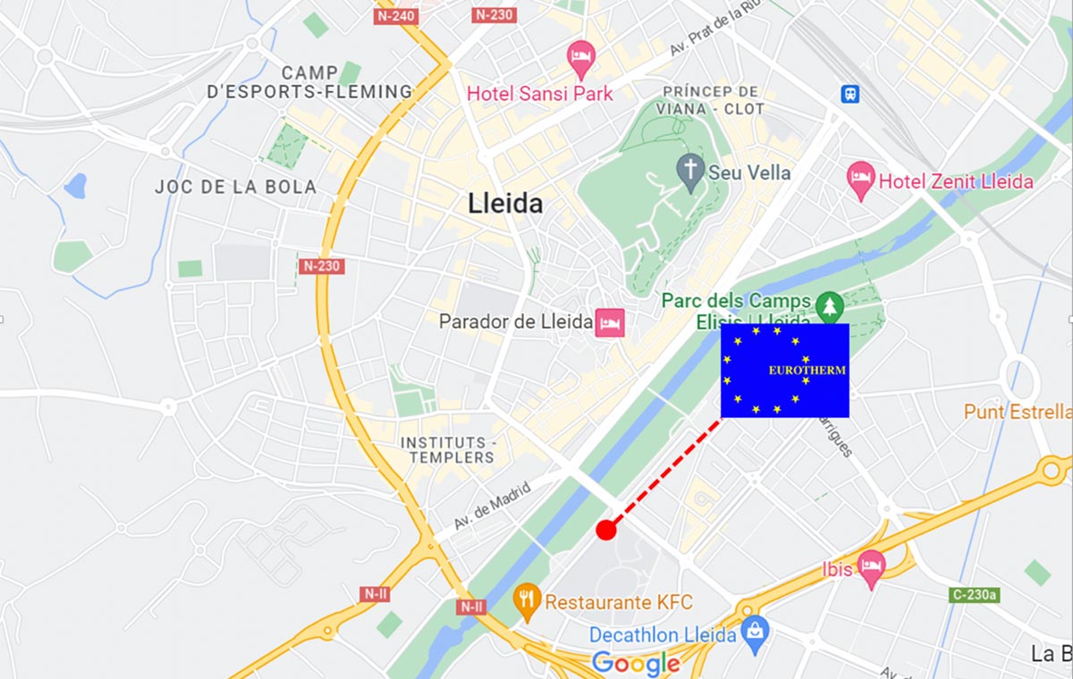 map UDL of lleida eurotherm